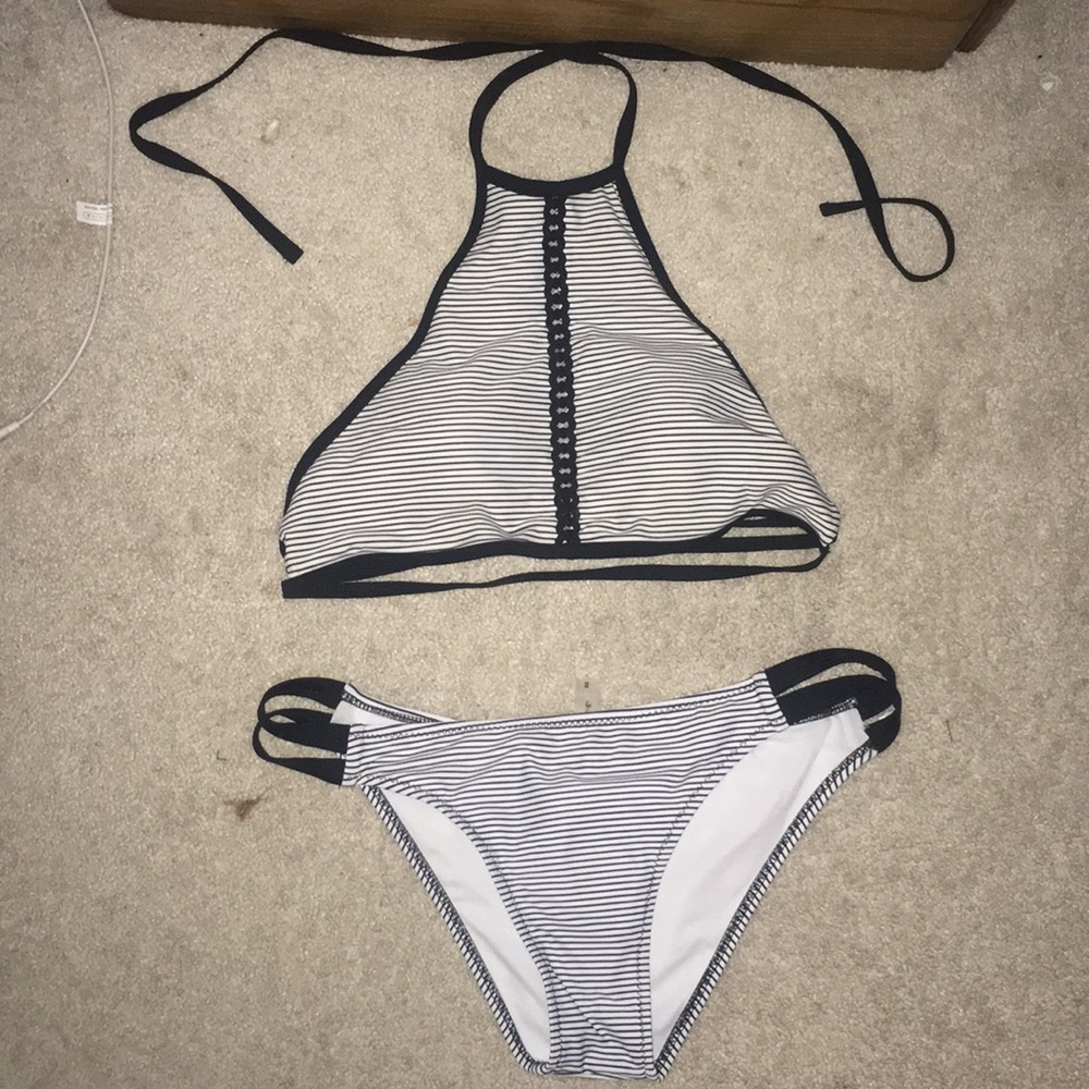 Black and white bikini